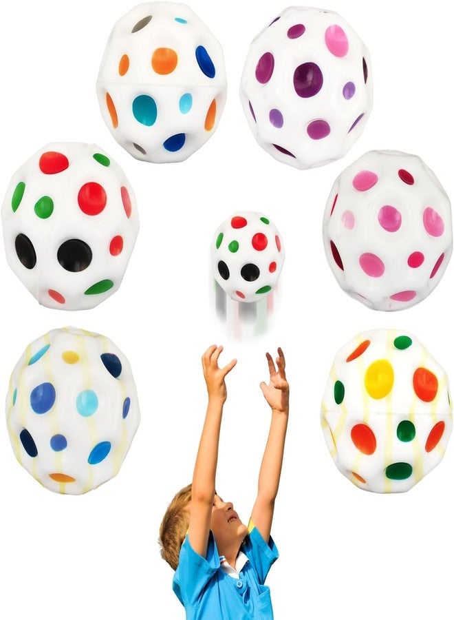 Atipriya Bounce Moon Ball for Kids, Soft Rubber High Bouncing Ball, Moon Textured Ball, Anti-Stress Bouncing Ball for Adults, Sports Training Ball, Children's Sensory Ball, Assorted (4) - Image 2